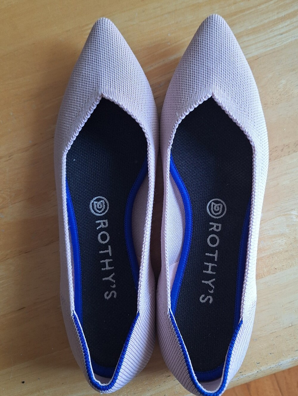 Rothy's Petal Pink Knit Pointed Toe Flat